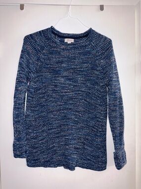 Style & Co Blue Marled Knit Sweater